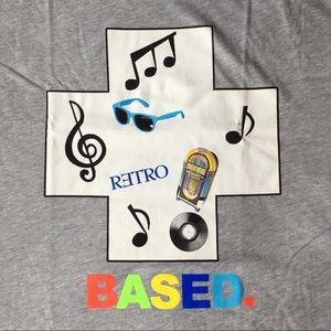 Pink Dolphin Retro BASED Tee *RARE*